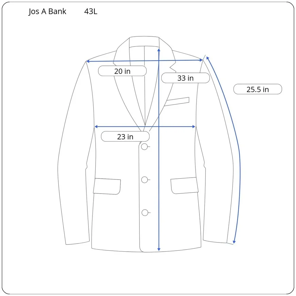 Jos A Bank Mens Sport Coat Brown Herringbone Casual Blazer Wool‎ Suit 43L